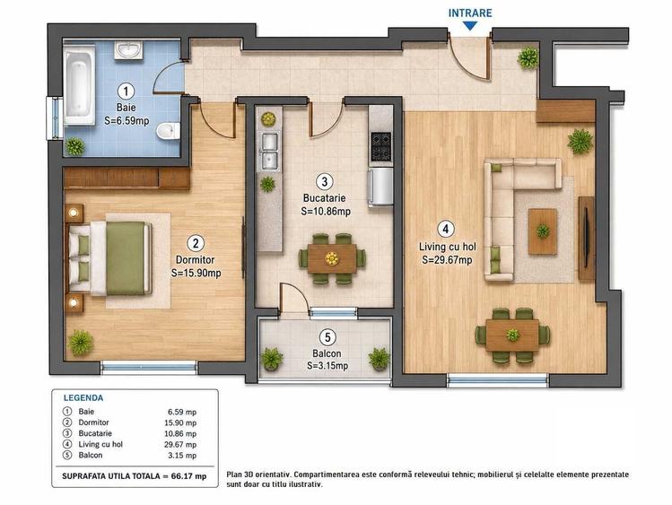 Apartament cu 3 camere decomandat în Exterior Vest