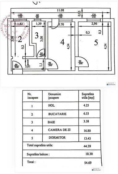 Apartament cu 2 camere în Debarcader