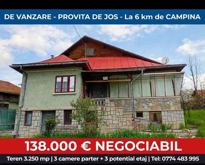 Casă cu 3 camere decomandat în Provița de Jos