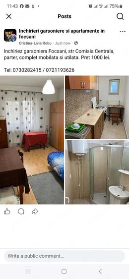 Garsonieră decomandată în Central