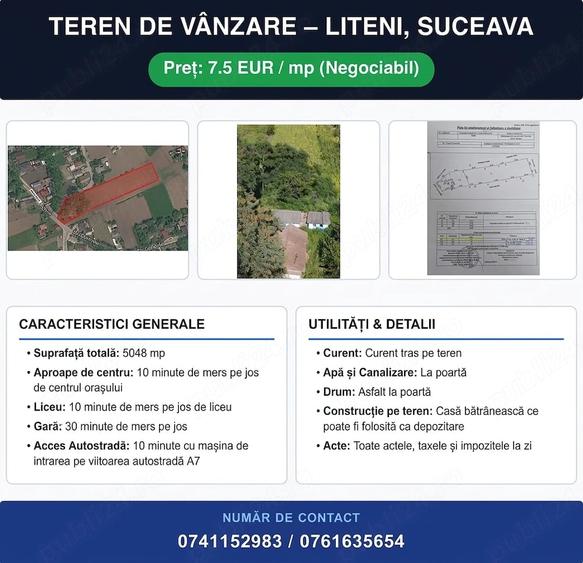 Teren de 5048 mp, în Central