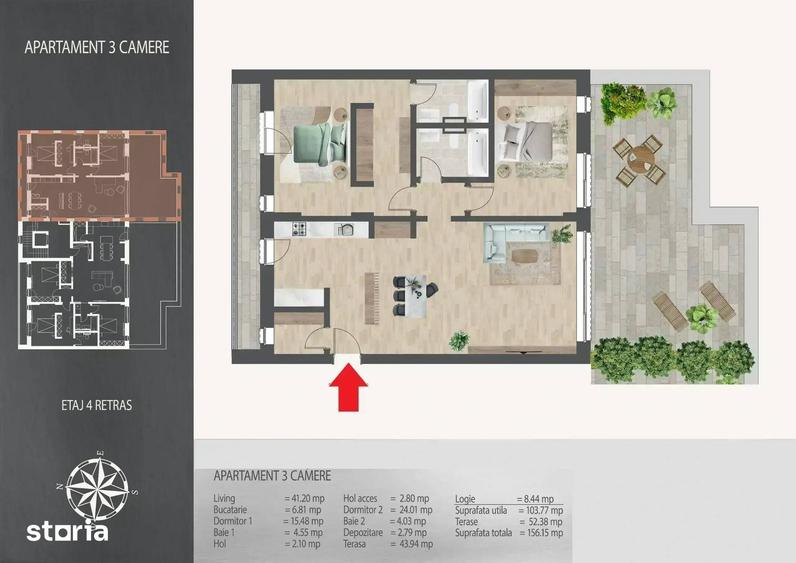 APARTAMENT CU 3 CAMERE | 156 mp | SECTOR 3, THEODOR PALLADY - 2