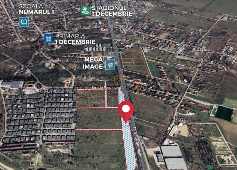 Teren Construcții intravilan de 33185 mp, în 1 Decembrie