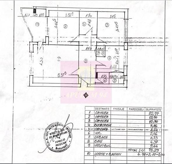 Apartament cu 3 camere decomandat în Nerva Traian