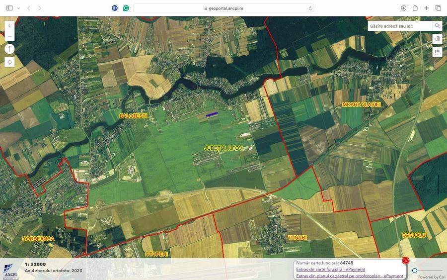 Teren Construcții intravilan de 7458 mp, în Balotești