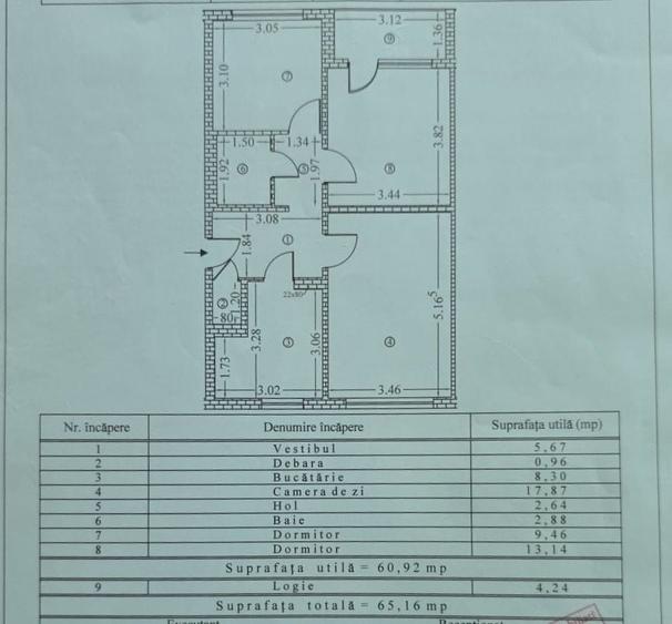 Apartament cu 3 camere decomandat în Drumul Taberei