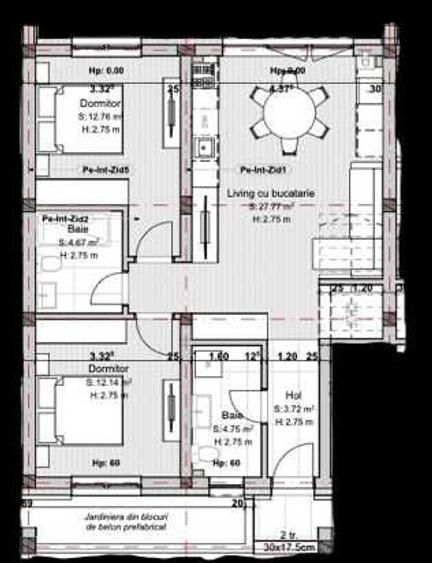 Apartament cu 3 camere decomandat în Central