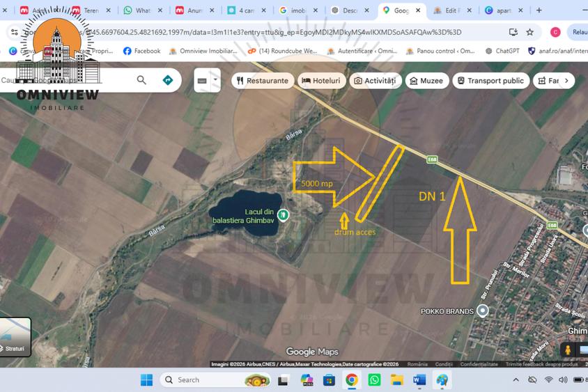Teren extravilan de 5000 mp, în Ghimbav