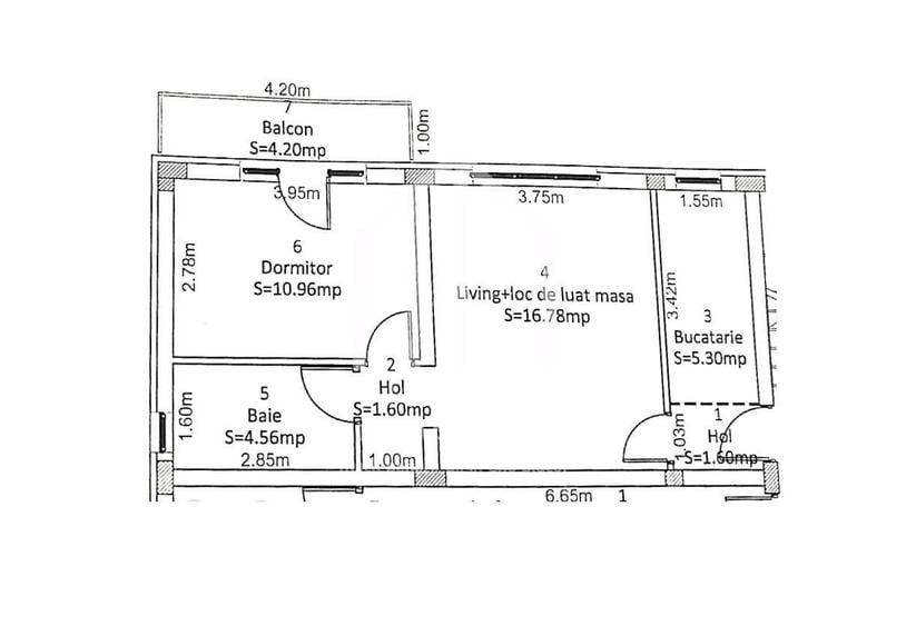 Apartament cu 2 camere în Central