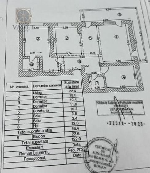 Apartament cu 3 camere decomandat, mobilat în Pipera
