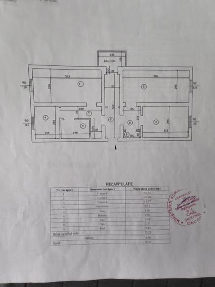 Apartament cu 3 camere decomandat, mobilat în Frumoasa