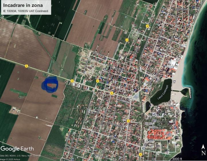 Teren Construcții intravilan de 500 mp, în Costinești