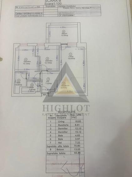 Apartament cu 3 camere, mobilat în Pipera