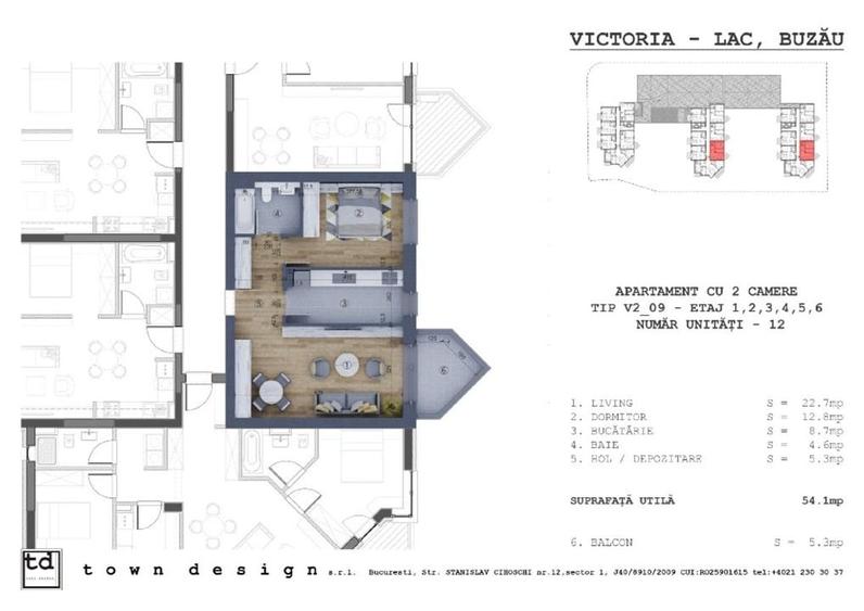 Apartament cu 2 camere în Broșteni