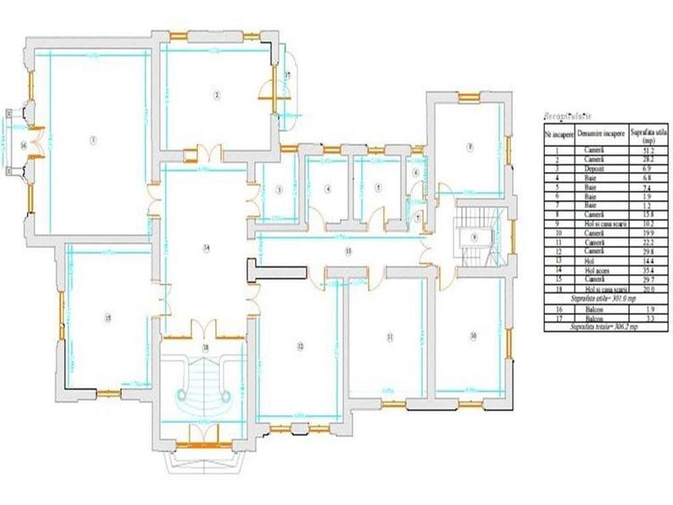 Casă cu 8 camere cu Teren 550 Mp în Titulescu