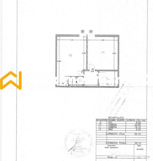 Apartament cu 3 camere, mobilat în Roșu