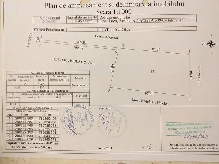 Teren de 4937 mp, în Sud