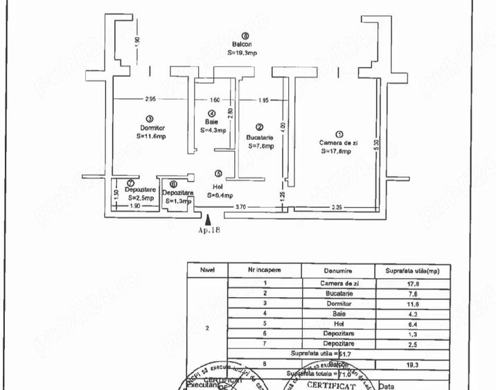 Apartament cu 2 camere decomandat în Giroc