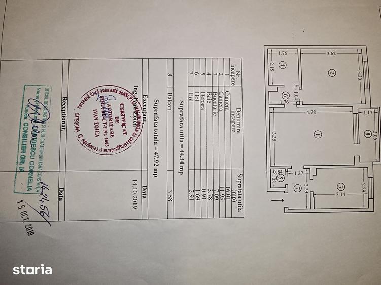 Apartament cu 2 camere în Tomis II
