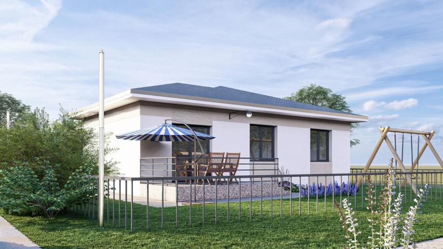Casă individuală cu 4 camere cu Teren 400 Mp în Cumpăna