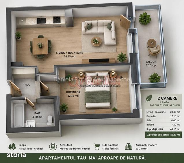 SUPER PRE? APARTAMENT 2 CAMERE, BLOC NOU APROAPE DE PARCUL TUDOR