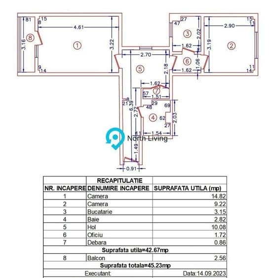 Apartament cu 2 camere decomandat în Nicolae Grigorescu