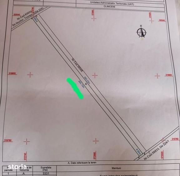 Teren de 3331 mp, în Clinceni