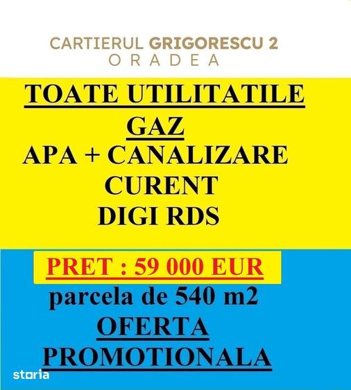 Teren de 540 mp, în Centura