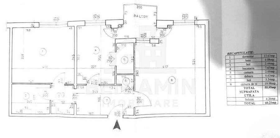 Apartament cu 2 camere decomandat în 1 Mai