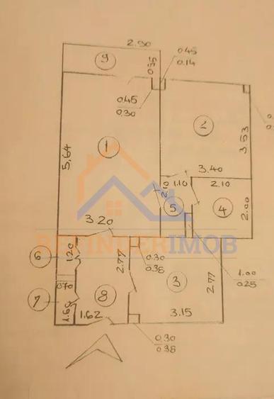 Apartament cu 2 camere semidecomandat, mobilat în Olteniței