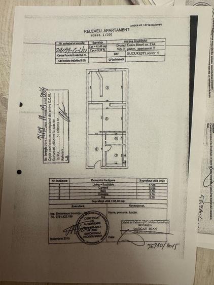 Apartament cu 2 camere nedecomandat în Apărătorii Patriei