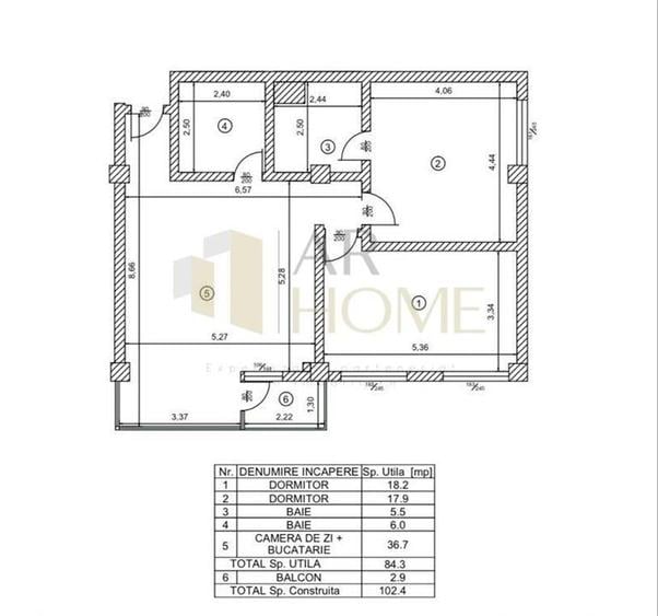 Apartament cu 3 camere decomandat, mobilat în 9 Mai