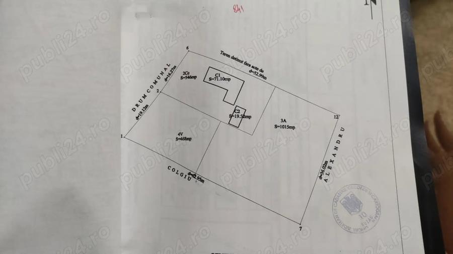 Teren de 1955 mp, în Lipia