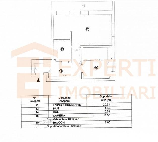 Apartament cu 2 camere decomandat în Central