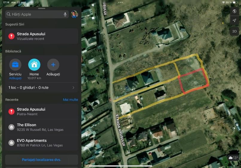 Teren de 1150 mp, în Central