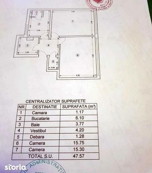 Apartament cu 2 camere decomandat, mobilat în Pieptănari
