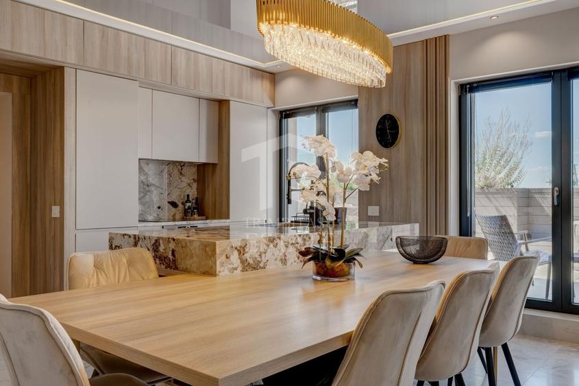 Penthouse cu 5 camere decomandat, mobilat în Mihai Bravu