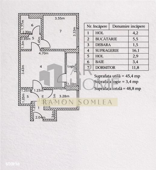 Apartament cu 2 camere, mobilat în Ultracentral