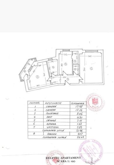 Apartament cu 2 camere în Panduri