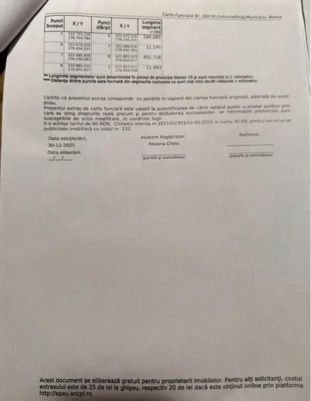 Teren de 5000 mp, în Nanov