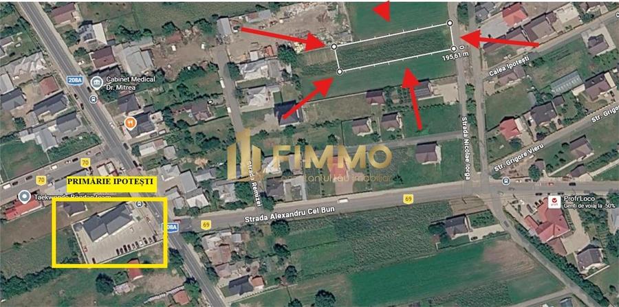 Teren intravilan de 1600 mp, în Ipotești