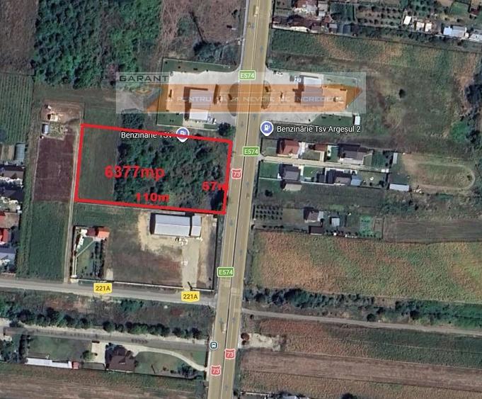Vand Teren Intravilan 6.377 mp in Maracineni, Deschidere 57 m direct la DN73 - 4