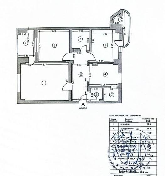 Apartament cu 3 camere decomandat, mobilat în Octavian Goga