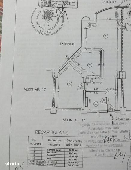 Apartament cu 2 camere decomandat în Central