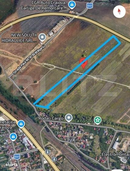 Teren intravilan industrial, Centura de Nord, 2.1 ha, deschidere 41m - 1