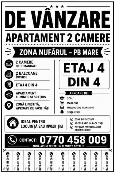 Apartament cu 2 camere decomandat în Central
