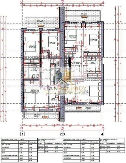 Duplex cu 4 camere cu Canalizare în 1 Decembrie 1918