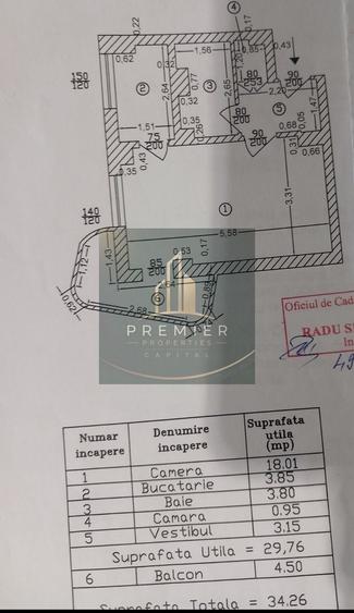 Garsonieră semidecomandată în 1 Mai