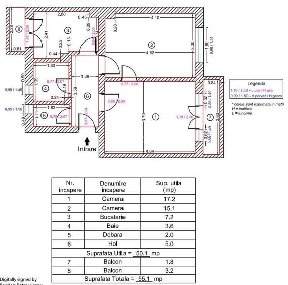 Proprietar | 2 camere decomandat | nerenovat | 55 mp | Grozavesti