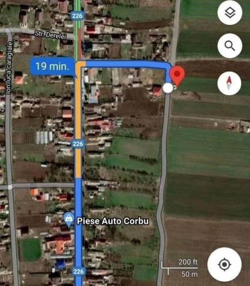 Teren extravilan de 500 mp, în Corbu